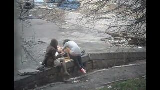 The guy shooting sex with girls on the street