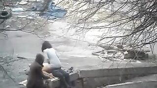 The guy shooting sex with girls on the street