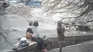 The guy shooting sex with girls on the street