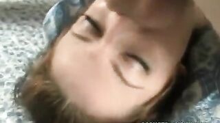 Girl skillfully holds and sucks the guy's member very deeply
