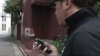 A Japanese girl was fucked by her boyfriend in a porn movie