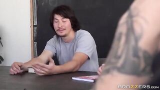 The girl is tightly tied up and then gets fucked on the bed