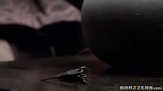 The girl is tightly tied up and then gets fucked on the bed