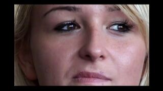 Blonde woman fucks in her ass and licks man’s cock
