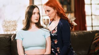 My stepmom is trying to teach me to cum