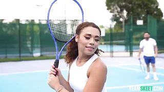 Girl practiced sports and got a cock after the session. She was fucked hard