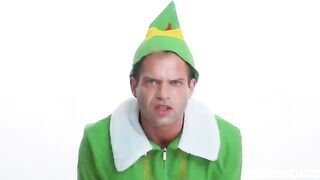She lets in the elf because of the very attractive costume she has