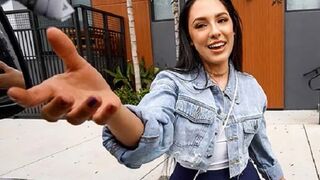 A cute girl Selena agreed to sex for money with a stranger