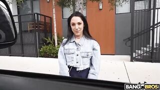 A cute girl Selena agreed to sex for money with a stranger