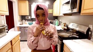 Fella fucked silly American for her big boobs in POV style