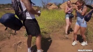 A girl was taken and fucked on a hike