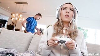 A hot nerd with glasses gets fucked hard in every way by her boyfriend