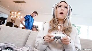 A hot nerd with glasses gets fucked hard in every way by her boyfriend