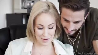 Overworked woman gets fucked in the office by her boss