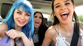 The nimfomaniac girl has a threesome sex with her girlfriend in part 1
