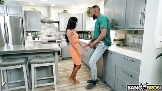 She took a huge cock in her tight pussy