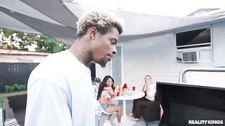 A spring fling BBQ with a huge black dick for a brunette