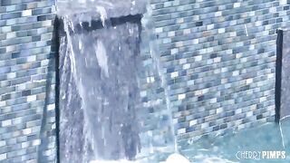 The seductive pool boy makes a mess and gets rewarded with sex