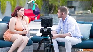 Natasha Nice gets her ass pounded during an interview