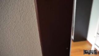 A roommate has caught someone spying, and now she's going to make him pay