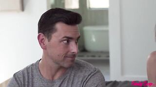 Trying on swapmoms lingerie in the bedroom scene