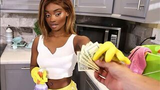 A maid gets fucked and comes back home covered with cum