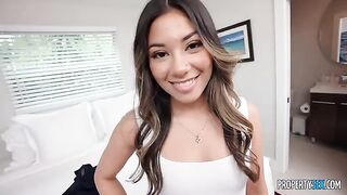 The girl is determined to please her boss in every way