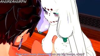 Spider Demon (Mother) fucks with Tanjiro Kamado in uncensored 3D hentai
