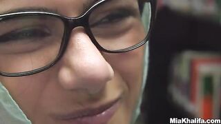 Mia Khalifa gets fucked hard by a horny stud in the library