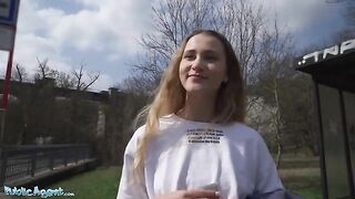 Public Agent Ivi Rein learns English and fucks for cash