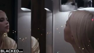 Ski trip ends up as a competition for Joss' cock between two bunnies