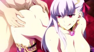 Busty Sakura Matou teases with her huge anime tits in this JOI hentai video