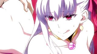 Busty Sakura Matou teases with her huge anime tits in this JOI hentai video