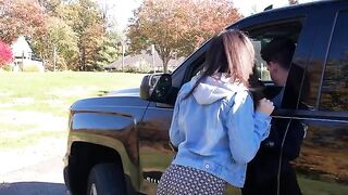A hot girl was picked up by a horny driver and had to pay him back