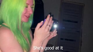 Girl sucks her friend’s boyfriend’s dick for a bet after spinning the bottle