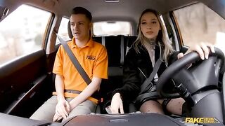 She's thinking about the exam, not about fucking in the car