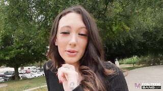 A girl sucks my dick and then I cum on her butt nozzle