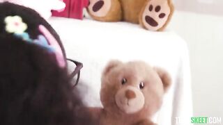 A girl in stockings is fucked by her alpha male