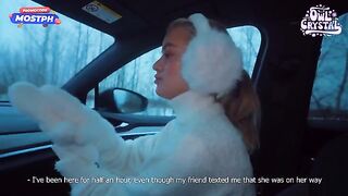 A beautiful and naughty girl fucks with a stranger in his car