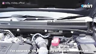 A girl got fucked by a stranger who helped her fix the car
