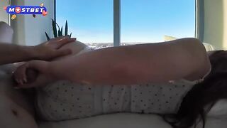 The cute stepsister realized her fantasy with a passionate guy