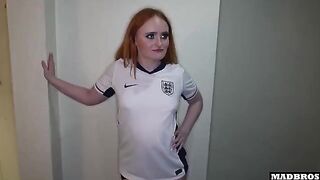 English soccer fan fucked in the ass in the hallway for losing a bet