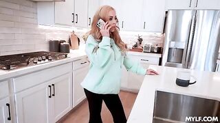 The bimbo is having a good day and she knows it