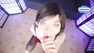 Better yet, put it in your mouth. Ada Wong's rough ride