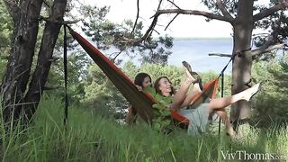 A tan is not only for girls, but also for lesbians to enjoy outdoors
