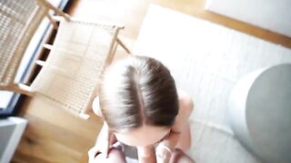 A beautiful babe has sex with a guy and she just loves it!