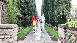 A girl checked out some historic sites and got intimate