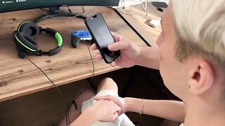 An old man checked the strength of vagina and streamers