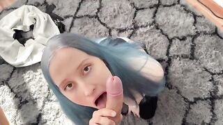 A young Russian girl would do anything for an orgasm, even in unexpected places