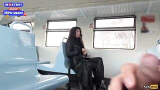 Will you blow me while nobody is around? - Public Train Blowjob